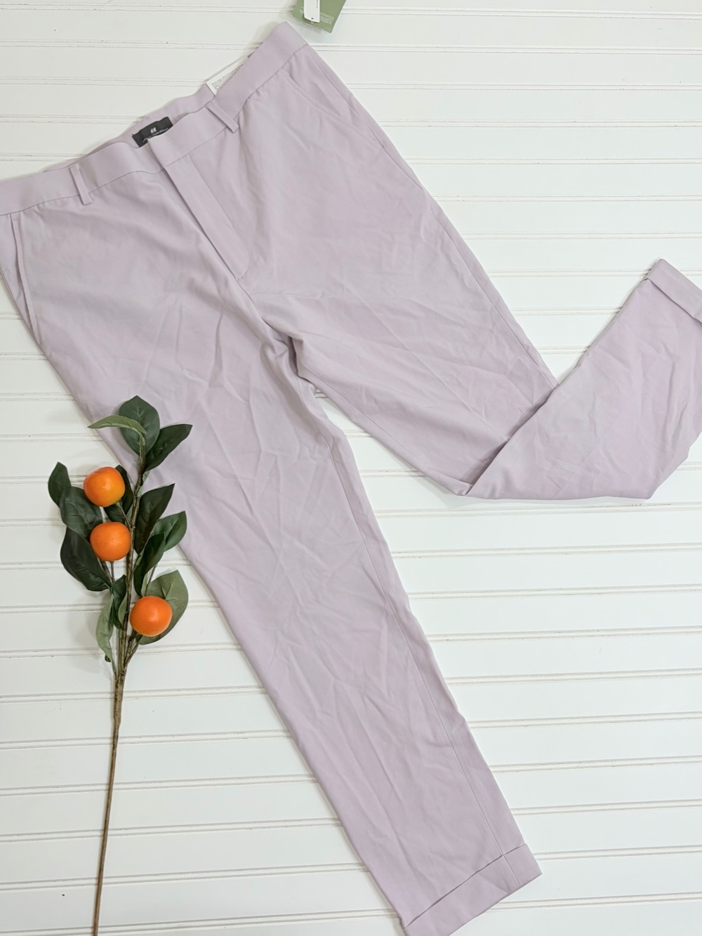 H&M Lavender Skinny Fit Cropped Trousers